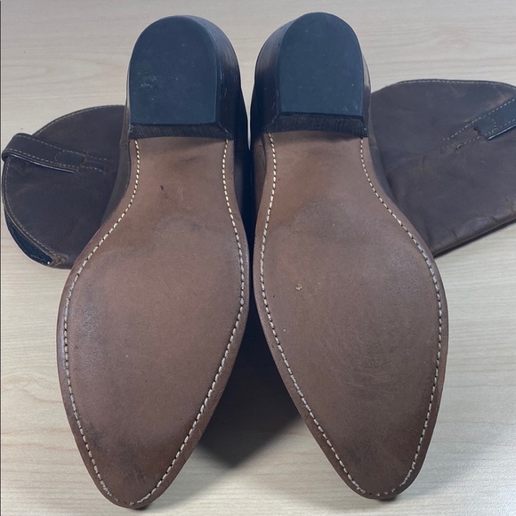 Laredo Brown Cowboy Western Boots Smooth Oiled Leather - Picture 8 of 11